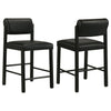 Kehoe Upholstered Counter Height Chair Black (Set of 2) — product view 1