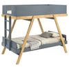 Frankie Twin Over Twin Bunk Bed with 7-inch Mattresses Blue — product view 1