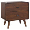 Robyn 2-drawer Nightstand Bedside Table Dark Walnut — product view 1