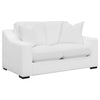 Ashlyn Upholstered Sloped Arm Loveseat White — product view 1