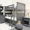 Dock48 Beadboard Twin/Twin Bunk Bed — Weathered Grey