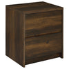 Westpark 2-drawer Nightstand LED Lights and USB Dark Pine — product view 1