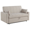 Portland Boucle Upholstered Sleeper Sofa Bed Latte — product view 1