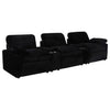 Collins 5-Piece Power Reclining Home Theater Seating Black — product view 1