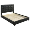 Medley Genuine Leather Queen Panel Platform Bed Black — product view 1