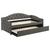 Sadie Upholstered Twin Daybed with Trundle Grey — product view 1
