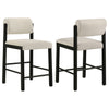 Kehoe Upholstered Counter Height Chair Cream and Black (Set of 2) — product view 1