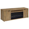 Fuller 60-inch 2-door TV Stand Fireplace Media Console Mango — product view 1