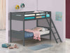 Littleton Wood Twin Over Twin Bunk Bed Grey — product view 2