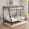 Alevera Metal Twin Over Full Bunk Bed with Ladder Black — product view 2