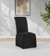Shawna Upholstered Skirted Side Chair Black (Set of 2) — product view 2
