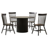 Hamlyn 5-piece Round Wood Dining Set Black — product view 2