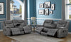 Conrad 2-piece Upholstered Padded Arm Motion Sofa Set Grey — product view 2