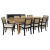 Arini 9-piece Extension Leaf Dining Table Set Sand Wash and Black — product view 2
