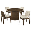 Hamlyn 5-piece Round Wood Dining Set Cream and Walnut — product view 2