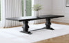 Florence 126-inch Extension Dining Table Distressed Black — product view 2