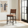 Tegan Faux Leather Upholstered Counter Height Chair Cognac (Set of 2) — product view 2