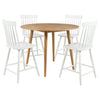 Andrews 5-piece Round Counter Dining Set Light Ash and White — product view 2