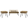 Fanning 3-piece Lift Top Coffee and End Table Set Golden Oak — product view 2