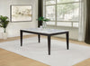 Averill 72-inch Rectangular White Marble Top Dining Table Coffee Bean — product view 2