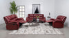 Camila 3-piece Upholstered Reclining Sofa Set Red — product view 2