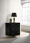 Arini 3-drawer Nightstand Black — product view 2