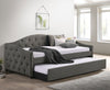 Sadie Upholstered Twin Daybed with Trundle Grey — product view 2