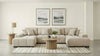 Cannella U-Shaped Double Chaise Upholstered Sectional Sofa Beige — product view 2