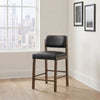 Kehoe Upholstered Counter Height Chair Black and Walnut (Set of 2) — product view 2
