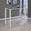 Tolbert Rectangular 47-inch Glass Top Pub Bar Table Chrome — product view 2