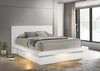 Jessica Wood Queen LED Panel Bed Snow White — product view 2