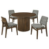 Hamlyn 5-piece Round Wood Dining Set Grey and Walnut — product view 2