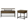 Byers 2-piece Lift Top Coffee and End Table Set Brown Oak — product view 2