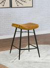 Bayu Leather Upholstered Counter Stool Camel (Set of 2) — product view 2