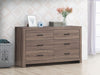 Brantford 6-drawer Dresser Barrel Oak — product view 2