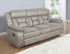 Greer Upholstered Motion Reclining Sofa Taupe — product view 2