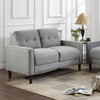 Bowen Upholstered Track Arm Tufted Loveseat Grey — product view 2