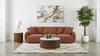Elysia Fabric Upholstered Modular Lounge Sofa Coral — product view 2
