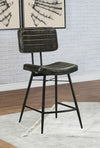 Partridge Leather Counter Chair Antique Espresso (Set of 2) — product view 2