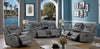 Conrad 3-piece Upholstered Padded Arm Motion Sofa Set Grey — product view 2