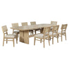 Kailani 9-piece Rectangular Wood Dining Table Set Beige Oak — product view 2