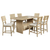 Kailani 7-piece Wood Counter Height Dining Set Beige Oak — product view 2