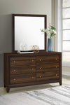 Welsley 6-drawer Dresser and Mirror Walnut — product view 2