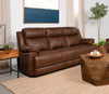 Ellington Upholstered Padded Arm Sofa Dark Brown — product view 2