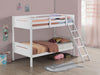 Littleton Wood Twin Over Twin Bunk Bed White — product view 2
