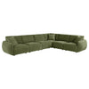 Elysia 6-piece Fabric Upholstered Modular Sectional Sofa Green — product view 2