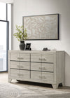 Trenton 6-drawer Bedroom Dresser Rustic Cream — product view 2