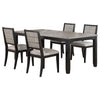 Elodie 5-piece Rectangular Extension Leaf Dining Set Black — product view 2