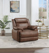 Ellington Upholstered Padded Arm Accent Chair Dark Brown — product view 2