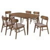 Dortch 7-piece Oval Solid Wood Dining Set Walnut — product view 2